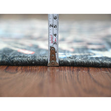 Load image into Gallery viewer, 2&#39;7&quot;x9&#39;8&quot; Yale Blue, Hand Knotted, Afghan Peshawar with Birds of Paradise Design, Soft Wool, Natural Dyes, Runner, Oriental Rug FWR122562