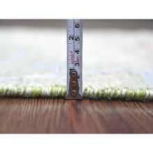 Load image into Gallery viewer, 2&#39;7&quot;x19&#39;9&quot; Sea Green, Soft Wool, Afghan Peshawar with Birds of Paradise Design, Hand Knotted, Natural Dyes, XL Runner, Oriental Rug FWR122586