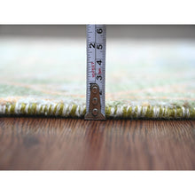 Load image into Gallery viewer, 2&#39;7&quot;x15&#39;1&quot; Pickle Green, Soft Wool, Afghan Peshawar with Birds of Paradise Design, Hand Knotted, Natural Dyes, XL Runner, Oriental Rug FWR122598