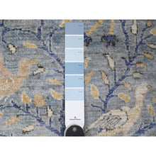 Load image into Gallery viewer, 2&#39;2&quot;x6&#39;3&quot; Cerulean Blue, Afghan Peshawar with Birds of Paradise Design, 100% Wool, Veggie Dyes, Hand Knotted, Narrow Runner, Oriental Rug FWR122604