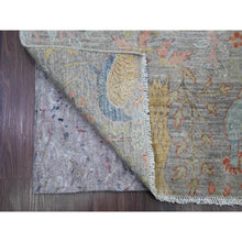 Load image into Gallery viewer, 2&#39;7&quot;x22&#39; Spanish Gray, Afghan Peshawar with Birds of Paradise Design, Hand Knotted, Soft Wool, Vegetable Dyes, XL Runner, Oriental Rug FWR122610