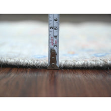 Load image into Gallery viewer, 2&#39;7&quot;x22&#39; Spanish Gray, Afghan Peshawar With Birds Of Paradise Design, Hand Knotted, Soft Wool, Vegetable Dyes, Xl Runner, Oriental Rug FWR122610