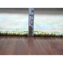 Load image into Gallery viewer, 2&#39;7&quot;x15&#39;2&quot; Pickle Green, Afghan Peshawar with Birds of Paradise Design, Hand Knotted, Soft Wool, Vegetable Dyes, XL Runner, Oriental Rug FWR122616