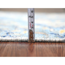 Load image into Gallery viewer, 2&#39;x6&#39;1&quot; Carolina Blue, Afghan Peshawar with Birds of Paradise Design, Hand Knotted, Vegetable Dyes, Soft Wool, Narrow Runner, Oriental Rug FWR122622