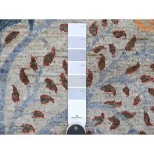 Load image into Gallery viewer, 5&#39;2&quot;x7&#39;4&quot; Pastel Gray, Afghan Peshawar with Birds of Paradise Design, Soft Wool, Natural Dyes, Hand Knotted, Oriental Rug FWR122634