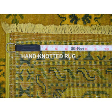 Load image into Gallery viewer, 6&#39;x8&#39;6&quot; Golden Brown, Overdyed Kazak With Tribal Medallions Design, Hand Knotted, 100% Wool, Oriental Rug FWR122652