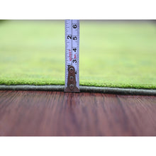 Load image into Gallery viewer, 4&#39;10&quot;x6&#39;9&quot; Pear Green, Overdyed Kazak With Tribal Design, Pure Wool, Hand Knotted, Oriental Rug FWR122676