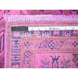 5'7"x8' Bone White, Agra with Ziegler Design, Colorful Leaf Pattern, Hand Knotted, Pure Wool, Zero Pile, Oriental Rug FWR458148