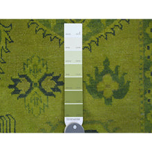Load image into Gallery viewer, 7&#39;9&quot;x9&#39;8&quot; Lime Green, Overdyed Kazak With All Over Geometric Pattern, Hand Knotted, 100% Wool, Oriental Rug FWR122700
