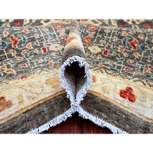 Load image into Gallery viewer, 12&#39;2&quot;x16&#39; Mocha Brown, 14th Century Mamluk Dynasty Pattern With Large Medallion Design, Hand Knotted, High Mountain Wool, Natural Dyes, Oversized, Oriental Rug FWR122712