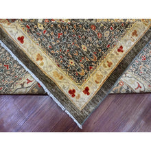 Load image into Gallery viewer, 12&#39;2&quot;x16&#39; Mocha Brown, 14th Century Mamluk Dynasty Pattern With Large Medallion Design, Hand Knotted, High Mountain Wool, Natural Dyes, Oversized, Oriental Rug FWR122712