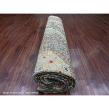 Load image into Gallery viewer, 12&#39;2&quot;x16&#39; Mocha Brown, 14th Century Mamluk Dynasty Pattern With Large Medallion Design, Hand Knotted, High Mountain Wool, Natural Dyes, Oversized, Oriental Rug FWR122712