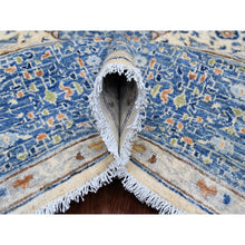 Load image into Gallery viewer, 8&#39;1&quot;x9&#39;8&quot; Pristine White, 14th Century Mamluk Dynasty Pattern with Star Medallion Design, High Mountain Wool, Hand Knotted, Veggie Dyes, Oriental Rug FWR122718