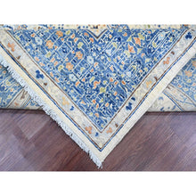 Load image into Gallery viewer, 8&#39;1&quot;x9&#39;8&quot; Pristine White, 14th Century Mamluk Dynasty Pattern with Star Medallion Design, High Mountain Wool, Hand Knotted, Veggie Dyes, Oriental Rug FWR122718