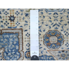Load image into Gallery viewer, 8&#39;1&quot;x9&#39;8&quot; Pristine White, 14th Century Mamluk Dynasty Pattern with Star Medallion Design, High Mountain Wool, Hand Knotted, Veggie Dyes, Oriental Rug FWR122718