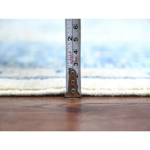 Load image into Gallery viewer, 8&#39;1&quot;x9&#39;8&quot; Pristine White, 14th Century Mamluk Dynasty Pattern with Star Medallion Design, High Mountain Wool, Hand Knotted, Veggie Dyes, Oriental Rug FWR122718