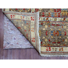 Load image into Gallery viewer, 7&#39;10&quot;x9&#39;6&quot; Coffee Brown, 14th Century Mamluk Dynasty Pattern with Geometric Medallion Design, High Mountain Wool, Hand Knotted, Vegetable Dyes, Oriental Rug FWR122724