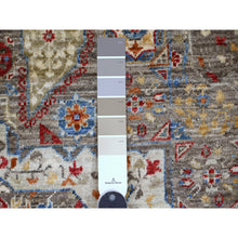 Load image into Gallery viewer, 7&#39;10&quot;x9&#39;6&quot; Coffee Brown, 14th Century Mamluk Dynasty Pattern with Geometric Medallion Design, High Mountain Wool, Hand Knotted, Vegetable Dyes, Oriental Rug FWR122724