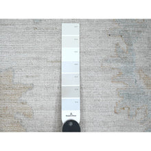 Load image into Gallery viewer, 9&#39;3&quot;x12&#39; Chiffon White, Afghan Angora Oushak With Muted Colors Floral Design, Hand Knotted, Vegetable Dyes, 100% Wool, Oriental Rug FWR122754