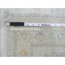 Load image into Gallery viewer, 9&#39;3&quot;x12&#39; Chiffon White, Afghan Angora Oushak With Muted Colors Floral Design, Hand Knotted, Vegetable Dyes, 100% Wool, Oriental Rug FWR122754