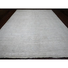 Load image into Gallery viewer, 12&#39;x14&#39;8&quot; Cascading White, Hand Knotted, Afghan Angora Oushak With All Over Leaf Pattern, Natural Dyes, 100% Wool, Oversized, Oriental Rug FWR122766