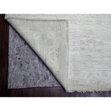 Load image into Gallery viewer, 12&#39;x14&#39;8&quot; Cascading White, Hand Knotted, Afghan Angora Oushak With All Over Leaf Pattern, Natural Dyes, 100% Wool, Oversized, Oriental Rug FWR122766