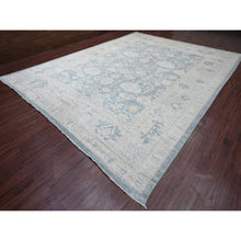 Load image into Gallery viewer, 11&#39;9&quot;x15&#39;5&quot; Marengo Gray, Afghan Angora Oushak With All Over Leaf Design, Hand Knotted, Vegetable Dyes, 100% Wool, Oversized, Oriental Rug FWR122772