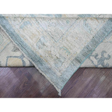 Load image into Gallery viewer, 11&#39;9&quot;x15&#39;5&quot; Marengo Gray, Afghan Angora Oushak With All Over Leaf Design, Hand Knotted, Vegetable Dyes, 100% Wool, Oversized, Oriental Rug FWR122772