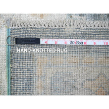 Load image into Gallery viewer, 11&#39;9&quot;x15&#39;5&quot; Marengo Gray, Afghan Angora Oushak With All Over Leaf Design, Hand Knotted, Vegetable Dyes, 100% Wool, Oversized, Oriental Rug FWR122772