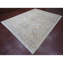 Load image into Gallery viewer, 9&#39;x11&#39;10&quot; Misty Gray, Hand Knotted, All Over Design Ziegler Mahal with Touches of Gold, Chocolate Brown and Green, 100% Wool, Natural Dyes, Oriental Rug FWR122784