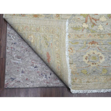 Load image into Gallery viewer, 9&#39;x11&#39;10&quot; Misty Gray, Hand Knotted, All Over Design Ziegler Mahal with Touches of Gold, Chocolate Brown and Green, 100% Wool, Natural Dyes, Oriental Rug FWR122784