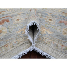 Load image into Gallery viewer, 9&#39;x11&#39;10&quot; Misty Gray, Hand Knotted, All Over Design Ziegler Mahal with Touches of Gold, Chocolate Brown and Green, 100% Wool, Natural Dyes, Oriental Rug FWR122784