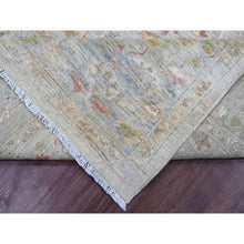 Load image into Gallery viewer, 9&#39;x11&#39;10&quot; Misty Gray, Hand Knotted, All Over Design Ziegler Mahal with Touches of Gold, Chocolate Brown and Green, 100% Wool, Natural Dyes, Oriental Rug FWR122784