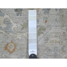 Load image into Gallery viewer, 9&#39;x11&#39;10&quot; Misty Gray, Hand Knotted, All Over Design Ziegler Mahal with Touches of Gold, Chocolate Brown and Green, 100% Wool, Natural Dyes, Oriental Rug FWR122784