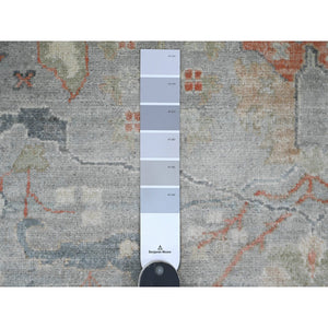 8'1"x9'10" Medium Gray, Peshawar with Bijar Garus Design, Hand Knotted, High Mountain Wool, Vegetable Dyes, Densely Woven, Oriental Rug FWR122790