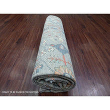 Load image into Gallery viewer, 8&#39;1&quot;x9&#39;10&quot; Medium Gray, Peshawar with Bijar Garus Design, Hand Knotted, High Mountain Wool, Vegetable Dyes, Densely Woven, Oriental Rug FWR122790