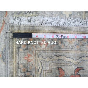 8'1"x9'10" Medium Gray, Peshawar with Bijar Garus Design, Hand Knotted, High Mountain Wool, Vegetable Dyes, Densely Woven, Oriental Rug FWR122790