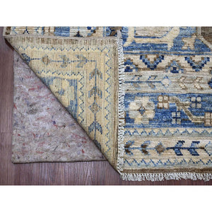8'x9'9" Almond Brown, Afghan Peshawar with Anatolian Village Inspired Design, High Mountain Wool, Hand Knotted, Oriental Rug FWR122796