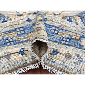 8'x9'9" Almond Brown, Afghan Peshawar with Anatolian Village Inspired Design, High Mountain Wool, Hand Knotted, Oriental Rug FWR122796