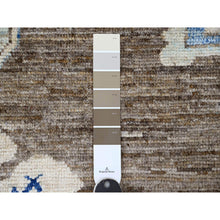 Load image into Gallery viewer, 8&#39;x9&#39;9&quot; Almond Brown, Afghan Peshawar with Anatolian Village Inspired Design, High Mountain Wool, Hand Knotted, Oriental Rug FWR122796