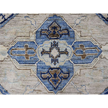 Load image into Gallery viewer, 8&#39;x9&#39;9&quot; Almond Brown, Afghan Peshawar with Anatolian Village Inspired Design, High Mountain Wool, Hand Knotted, Oriental Rug FWR122796