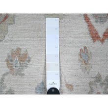 Load image into Gallery viewer, 5&#39;10&quot;x9&#39;2&quot; Alabaster White, Afghan Angora Oushak With All Over Leaf Design, Hand Knotted, Vegetable Dyes, 100% Wool, Oriental Rug FWR122814