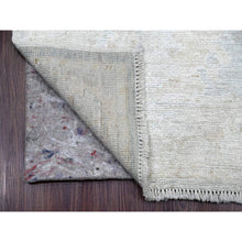Load image into Gallery viewer, 2&#39;10&quot;x19&#39;6&quot; Misty Gray, Afghan Angora Oushak With Large Leaf Design, Hand Knotted, Veggie Dyes, Pure Wool, Xl Runner, Oriental Rug FWR122826