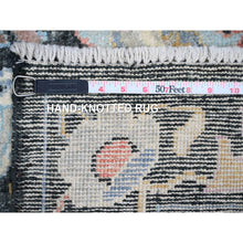 Load image into Gallery viewer, 3&#39;3&quot;x12&#39;10&quot; Hazelnut Brown Vintage Northwest Persian with Serrated Medallions, Distressed, Hand Knotted Pure Wool, Professionally Cleaned, Wide Runner Oriental Rug FWR491208