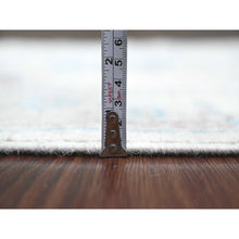 Load image into Gallery viewer, 2&#39;10&quot;x11&#39;7&quot; Chiffon White, Hand Knotted, Afghan Angora Oushak With Colorful Leaf Design, Natural Dyes, 100% Wool, Runner, Oriental Rug FWR122850