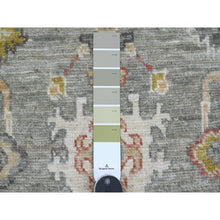 Load image into Gallery viewer, 2&#39;x3&#39;2&quot; Spanish Gray, Afghan Angora Oushak With Large Leaf Design, Vegetable Dyes, 100% Wool, Hand Knotted, Mat, Oriental Rug FWR122892