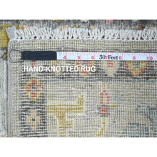 Load image into Gallery viewer, 2&#39;x3&#39;2&quot; Spanish Gray, Afghan Angora Oushak With Large Leaf Design, Vegetable Dyes, 100% Wool, Hand Knotted, Mat, Oriental Rug FWR122892