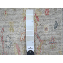 Load image into Gallery viewer, 2&#39;x3&#39;1&quot; Battleship Gray, Afghan Angora Oushak With Floral Pattern, Hand Knotted, Veggie Dyes, 100% Wool, Mat, Oriental Rug FWR122898