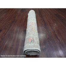 Load image into Gallery viewer, 2&#39;x3&#39;1&quot; Battleship Gray, Afghan Angora Oushak With Floral Pattern, Hand Knotted, Veggie Dyes, 100% Wool, Mat, Oriental Rug FWR122898