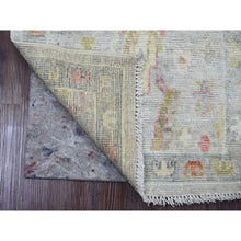 Load image into Gallery viewer, 2&#39;x3&#39;1&quot; Spanish Gray, Afghan Angora Oushak With Floral Pattern, Hand Knotted, Veggie Dyes, Pure Wool, Mat, Oriental Rug FWR122910